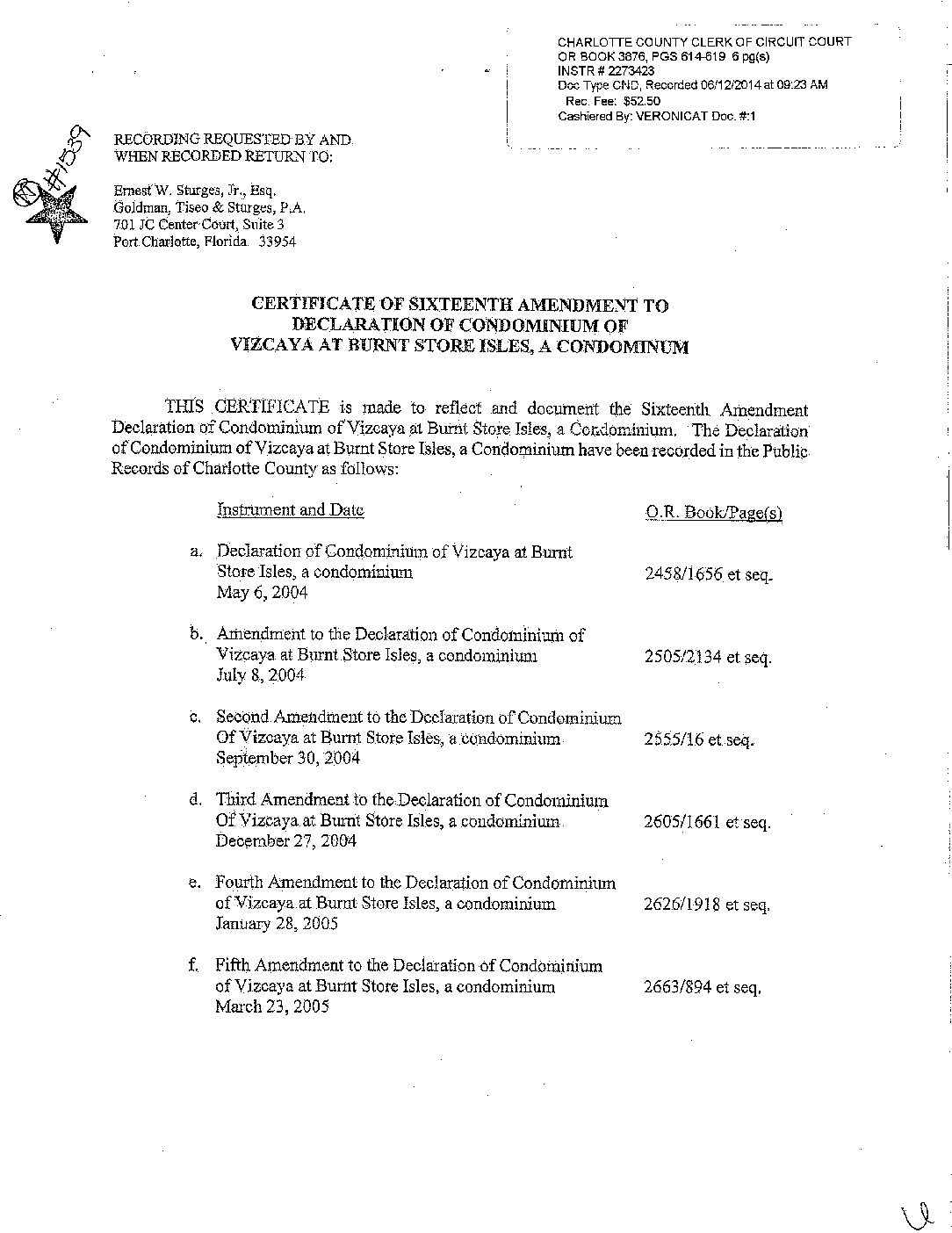 Declaration Amendment