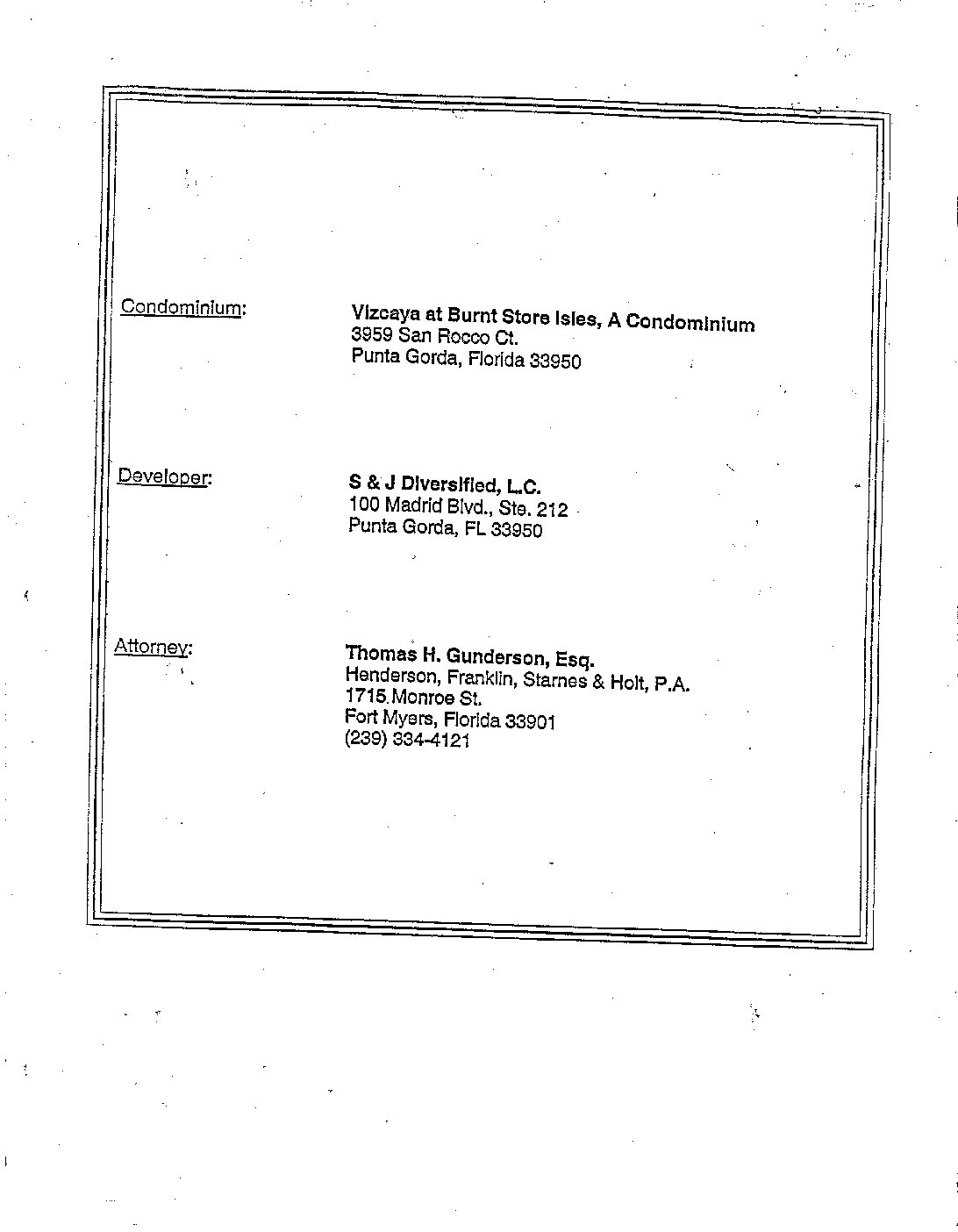Condominium Documents Part 1