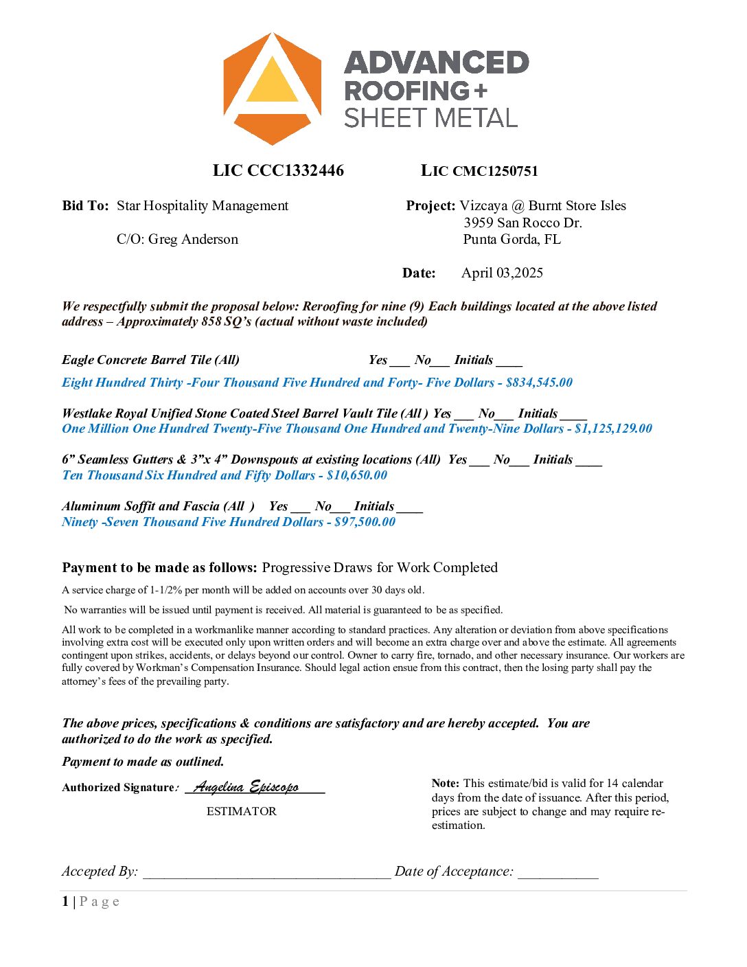 Roof Bid 2025 – ARSM Roofing
