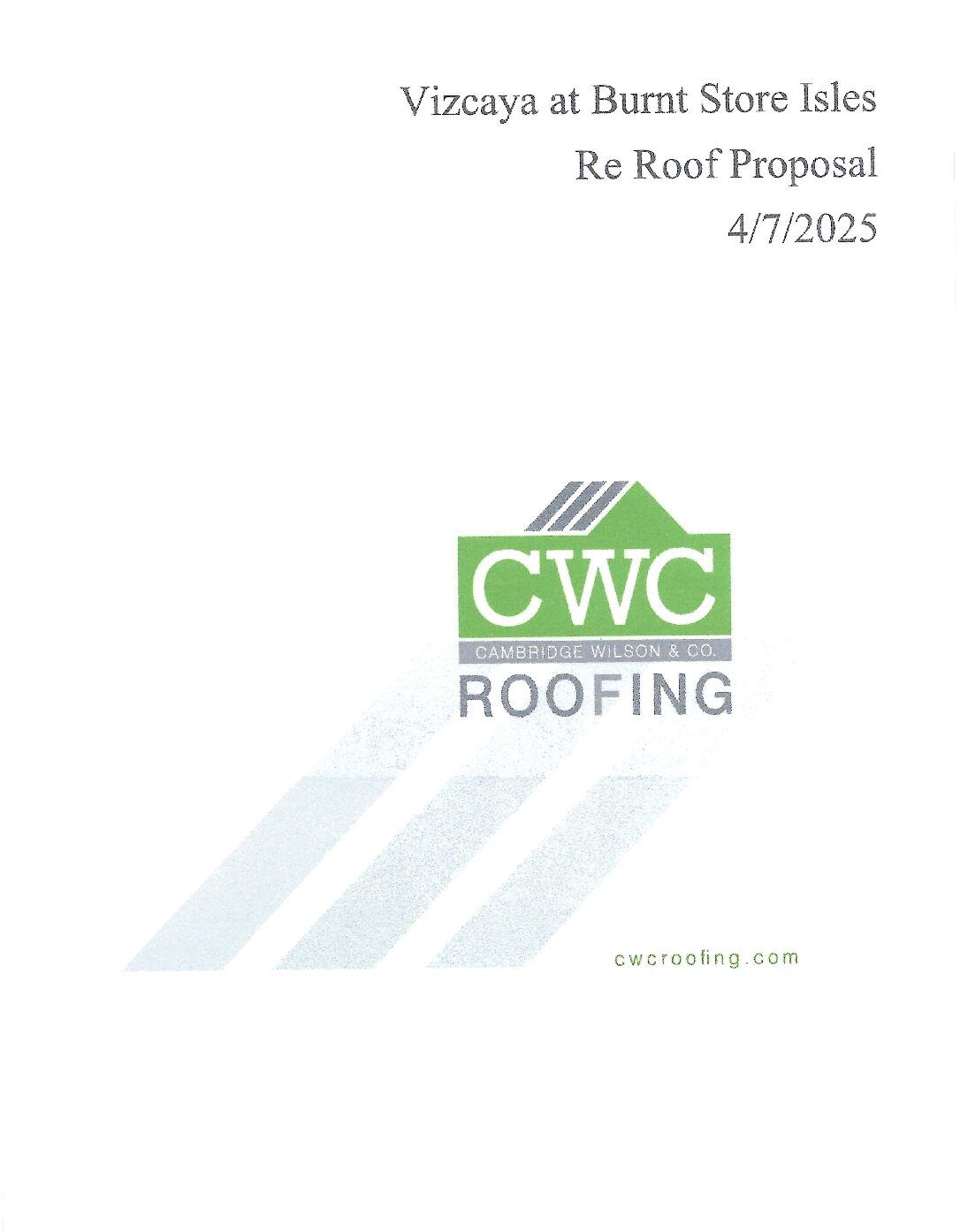 Roof Bid 2025 – CWC Roofing